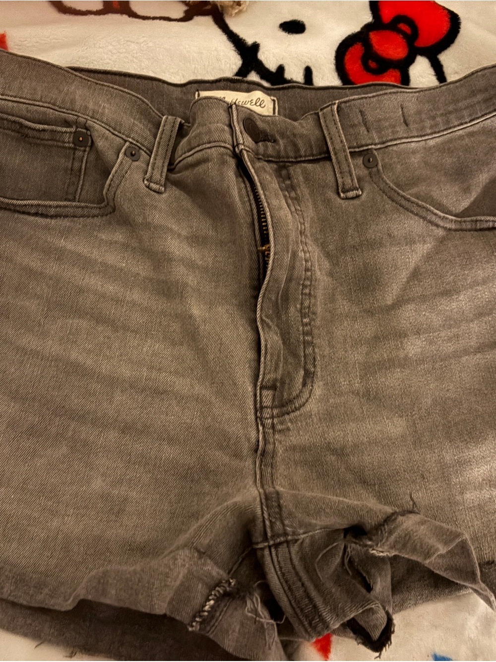 Madewell Gray Denim Cutoff Shorts